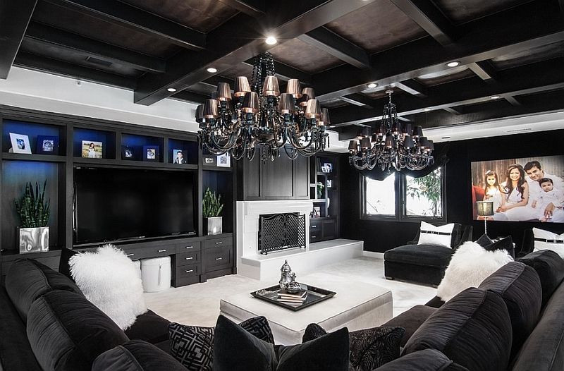 Black Living Room Designs Black and White Living Rooms Design Ideas