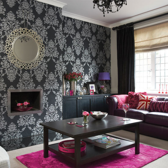 Black Living Room Designs Bold Black and Silver Living Room Living Room