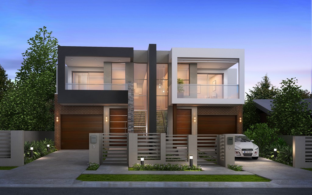 Illustrate Home Designs Luxury Modern Duplex Home Plans — Modern House Plan
