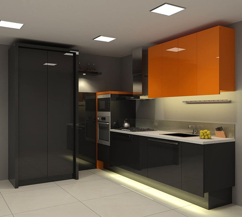 Kitchen Designs Vibrant Colors Vibrant orange Kitchen Decorating Ideas Interior Design