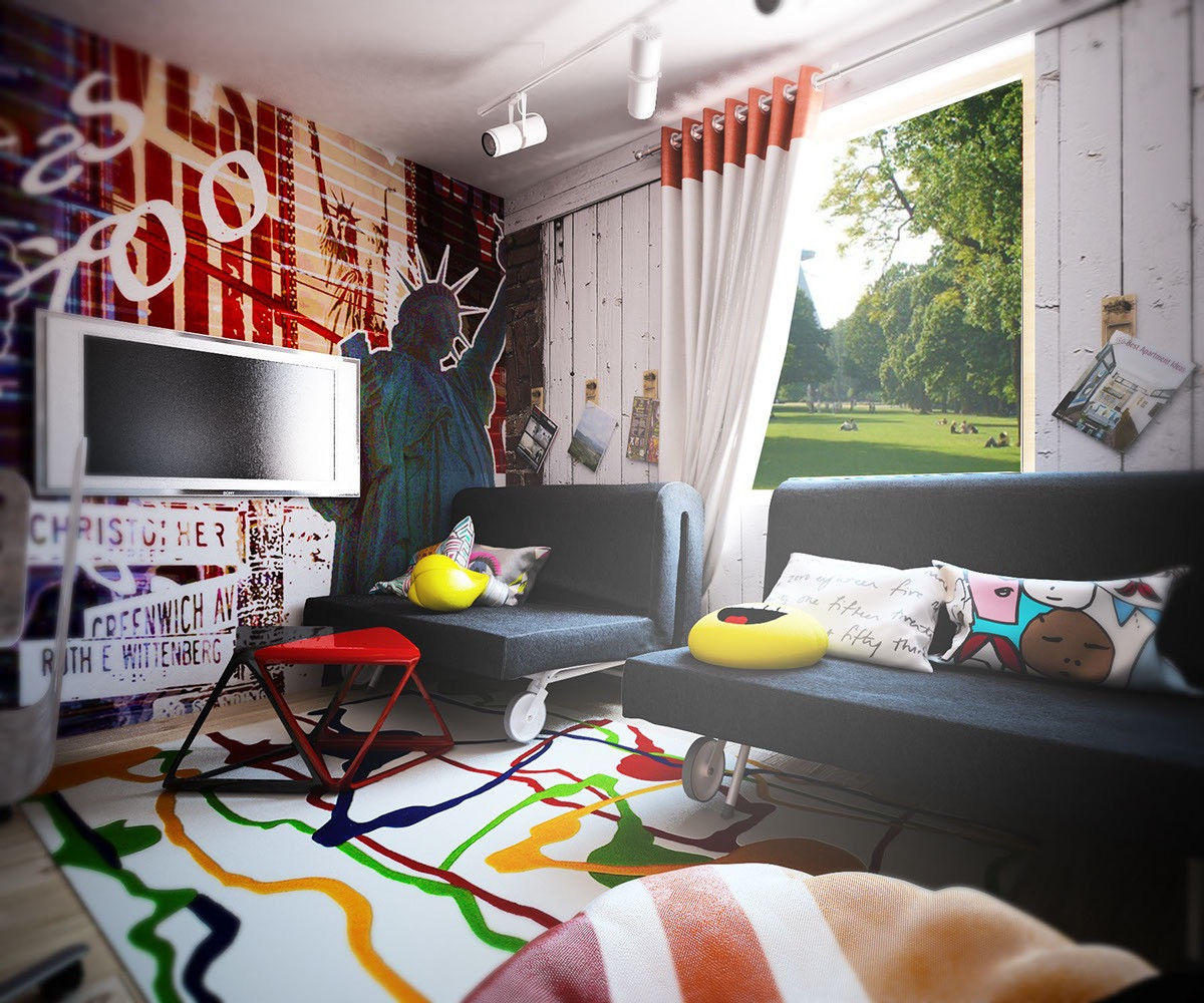 Living Room Design 2 Loft Ideas for the Creative Artist