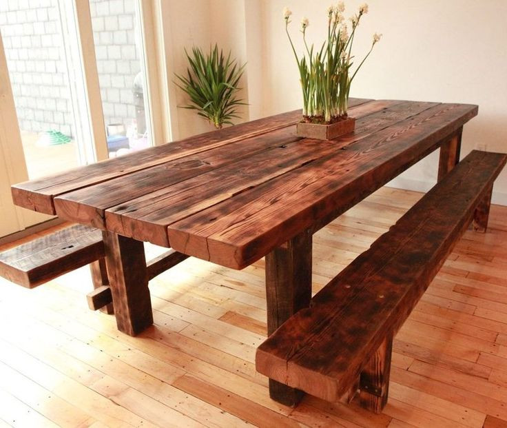 Wooden Dining Table Idea 10 Best Ideas About Pallet Dining Tables On Pinterest
