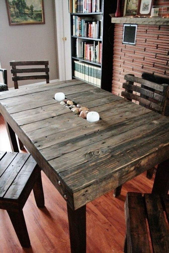 Wooden Dining Table Idea Best 25 Pallet Dining Tables Ideas On Pinterest
