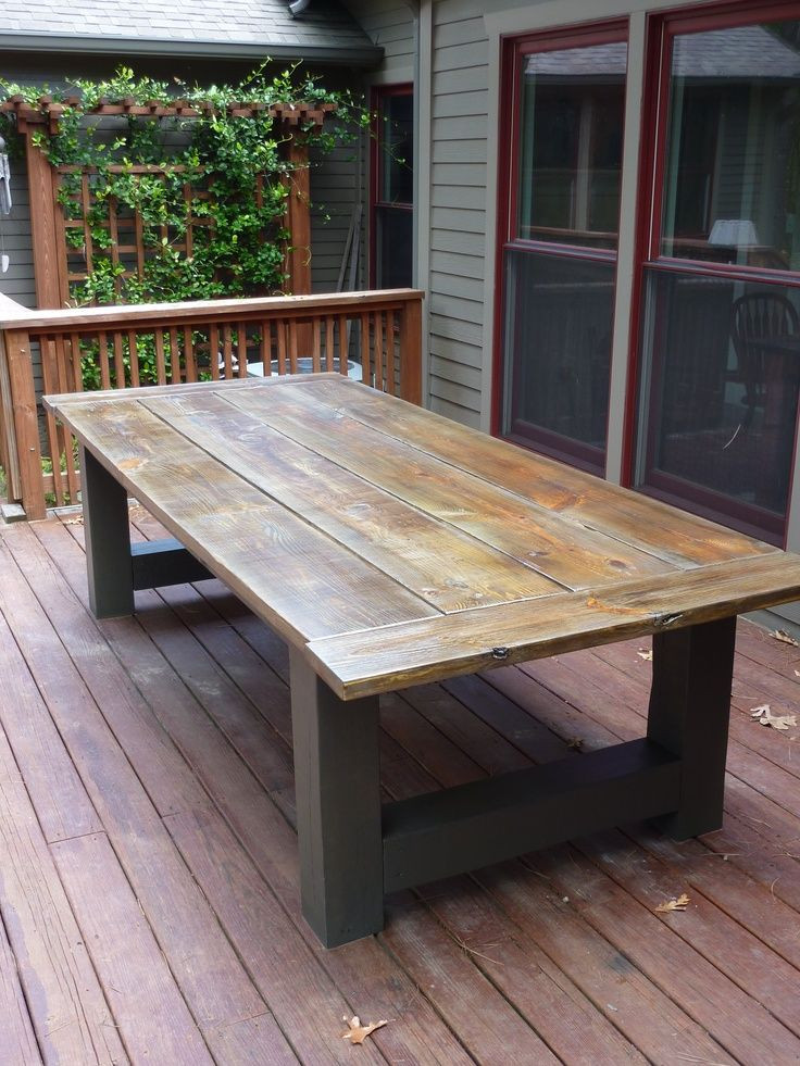 Wooden Dining Table Idea Diy Outdoor Dining Google Search
