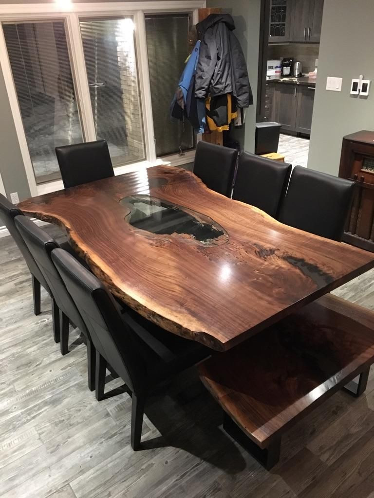 Wooden Dining Table Idea Live Edge Table Single Slab Table Mappa Table Burl
