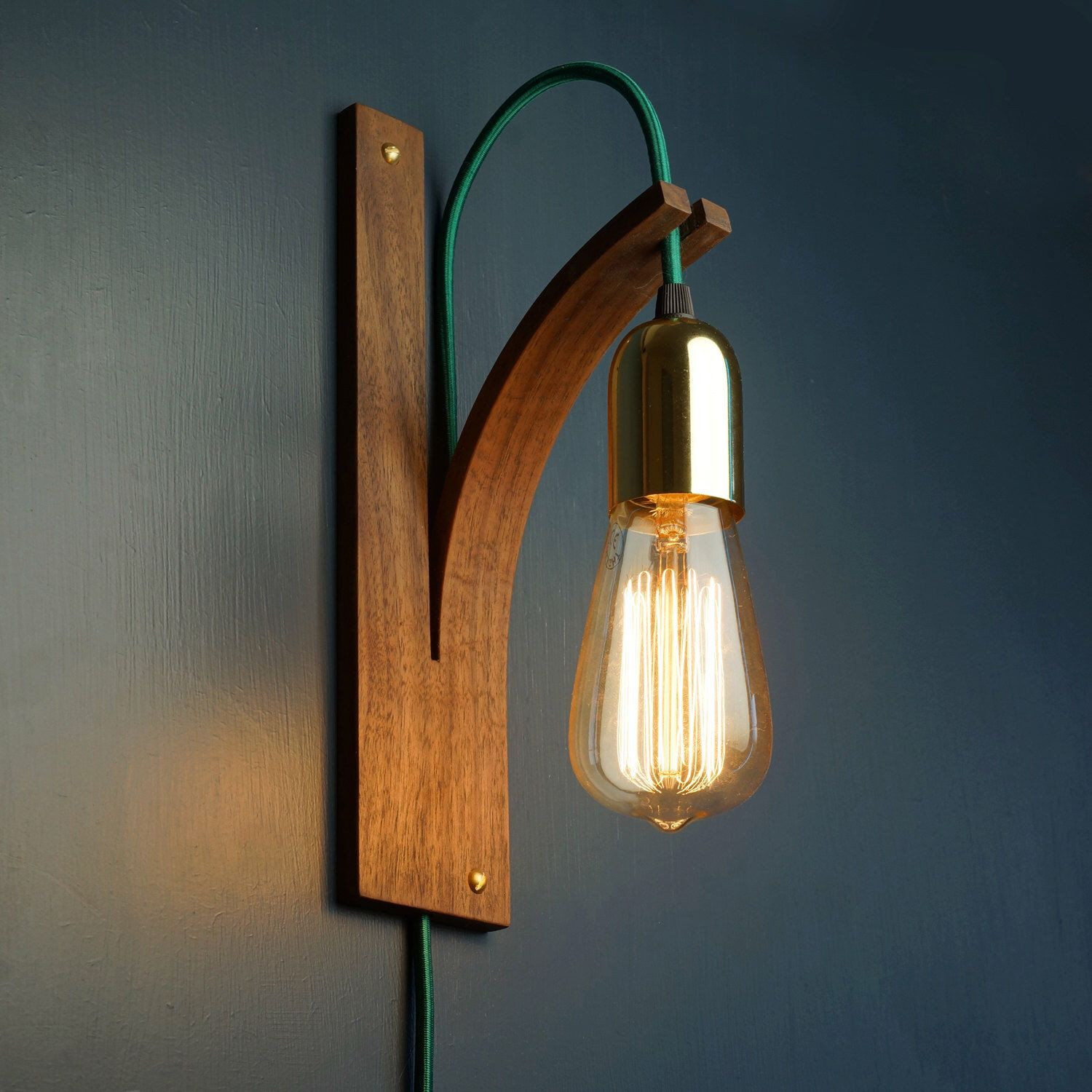 Wooden Lamp Designs Walnut Wall Light Wall Scone Interior Lighting Wooden