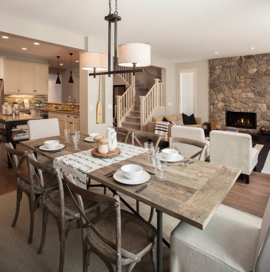 Captivating Rustic Dining Room Designs 47 Calm and Airy Rustic Dining Room Designs Digsdigs