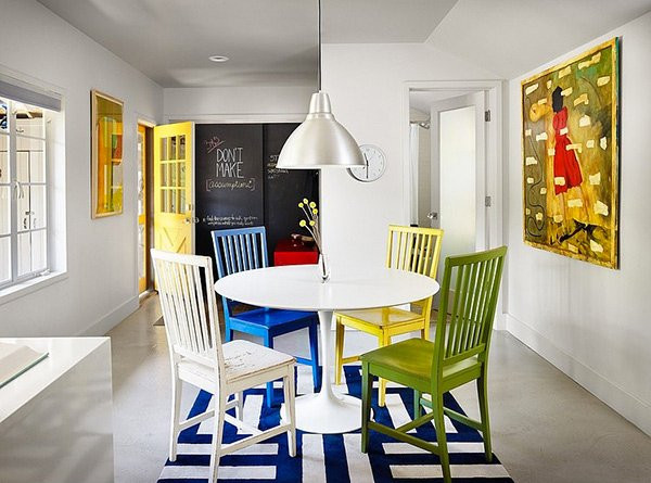 Dining Room Multicolored Chairs A Burst Of Colors From 20 Dining Sets with Multi Colored