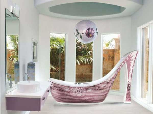 Unusual and Wonderful Bathroom Designs Shoe Shaped Luxury Bathtub Design Alldaychic