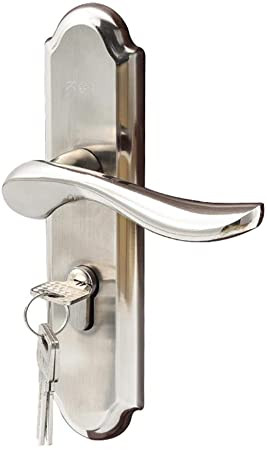 Bedroom Door Handle with Lock Aiyamaya Stainless Steel Copper Key Handle Lock solid Wood