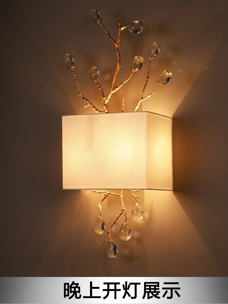 Bedroom Wall Light Fixtures 2020 Retro Gold Crystal Gate Wall Sconces Modern Walkway Wall Lights Bedroom Princess Room Led Lamp White Shade E27 Crystal Lamp From Zhexie $376 38