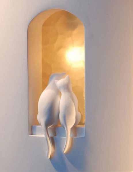 Bedroom Wall Light Fixtures Details About Contemporary Kitty Plaster Wall Sconce Bracket Aisle Hallway Bedroom Wall Lights