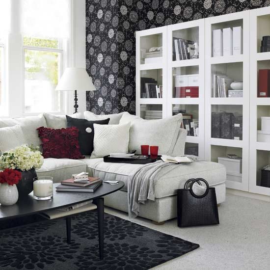 Black and White Living Room Decorating Ideas Black and White Living Room Design and Ideas