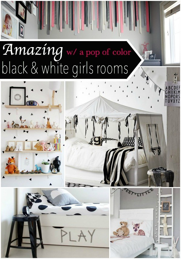 Black and White Teenage Bedroom Black &amp; White W A Pop Of Color Room Decor Our Thrifty Ideas