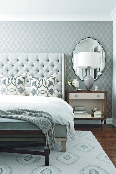 Blue and Gray Bedroom Blue and Gray Bedroom Contemporary Bedroom Chatelaine