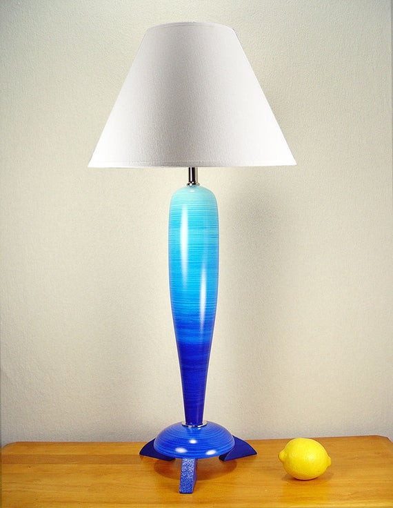 Blue Table Lamps Bedroom Modern Bedroom Lamps Blue Table Lamp Master Bedroom Decor Ombre Painted Lamp