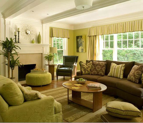 Brown Living Room Decorating Ideas 28 Green and Brown Decoration Ideas