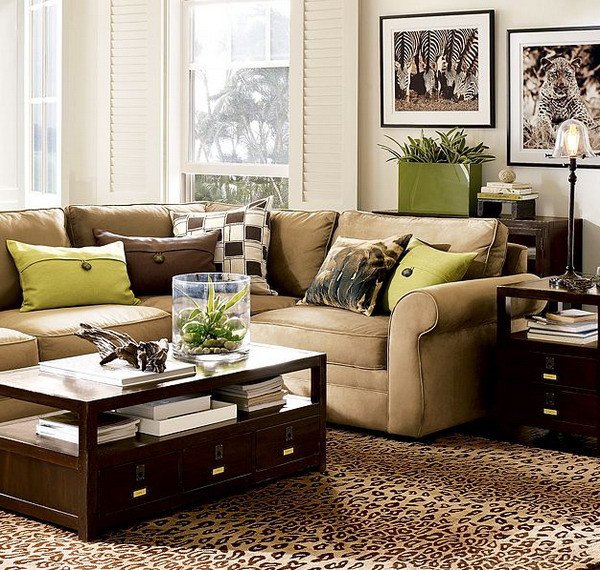 Brown Living Room Ideas 28 Green and Brown Decoration Ideas