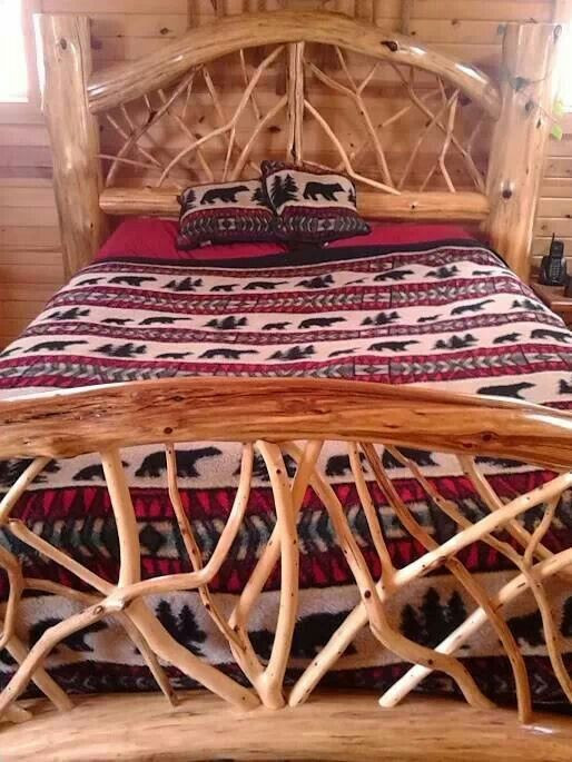 Cedar Log Bedroom Furniture Handcrafted Cedar Log Bed by Shanda Meise