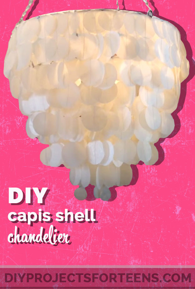 Chandelier for Teenage Girl Bedroom Diy Capiz Shell Chandelier
