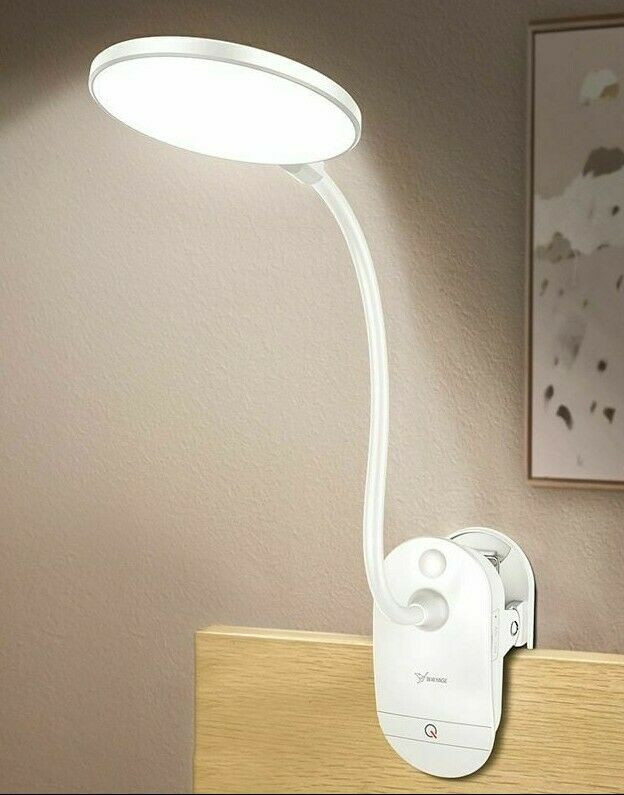 Clip On Bedroom Light Details About Desk Lamp Stand Bedroom Night Light Mode Led Bulb Usb Flexible Clip Round Design