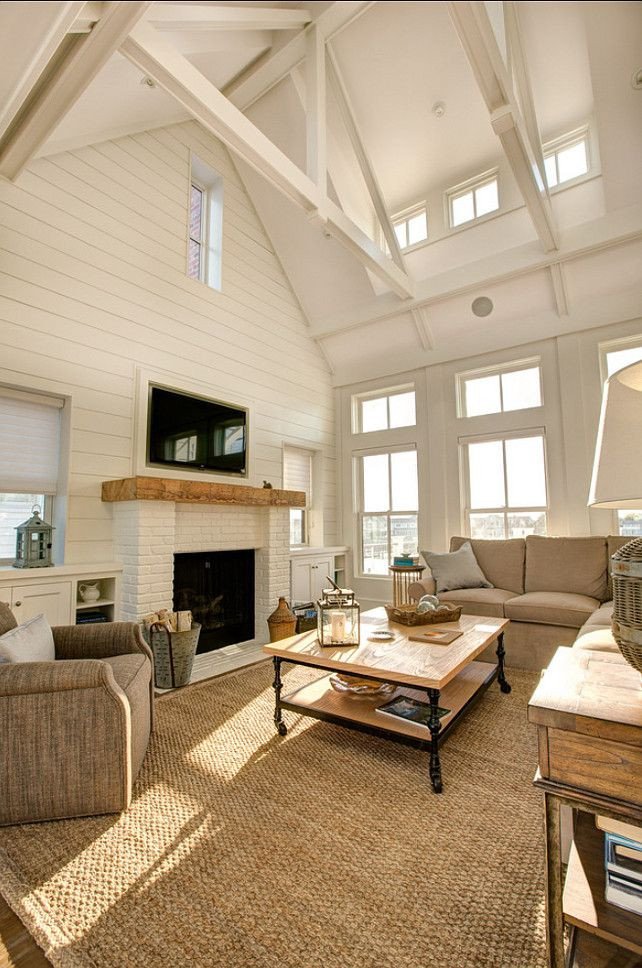 Coastal Comfortable Living Room 23 Modern Fireplace Ideas Messagenote