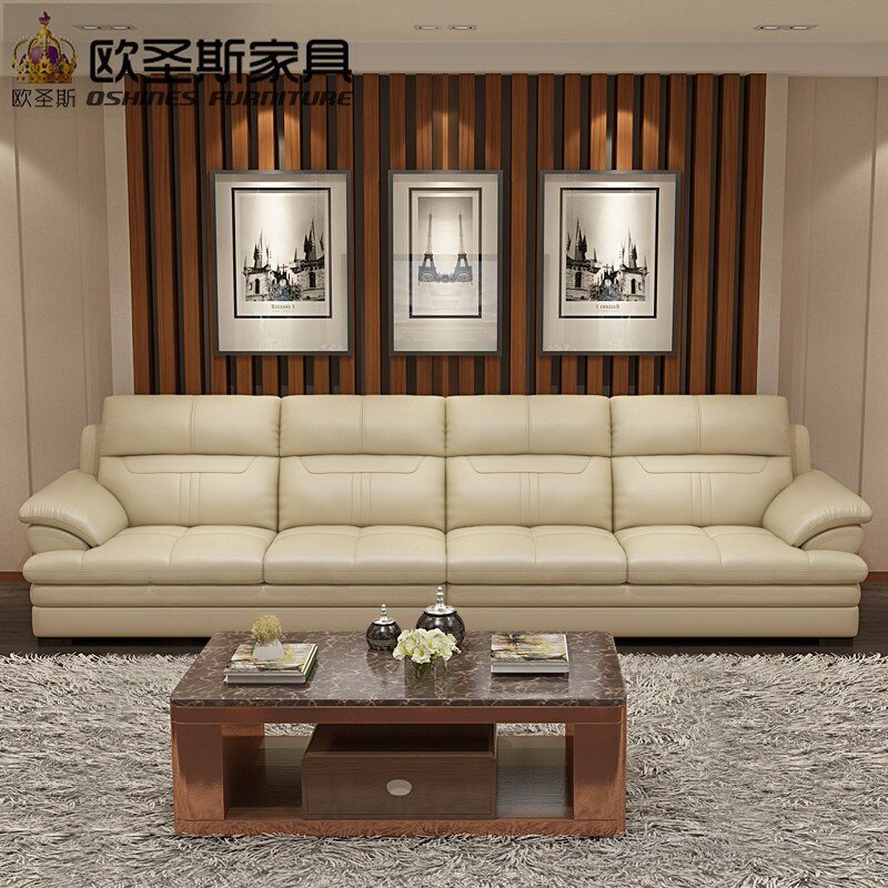 Comfortable Living Family Room soft fortable Livingroom Genuine Real Leather sofa Set