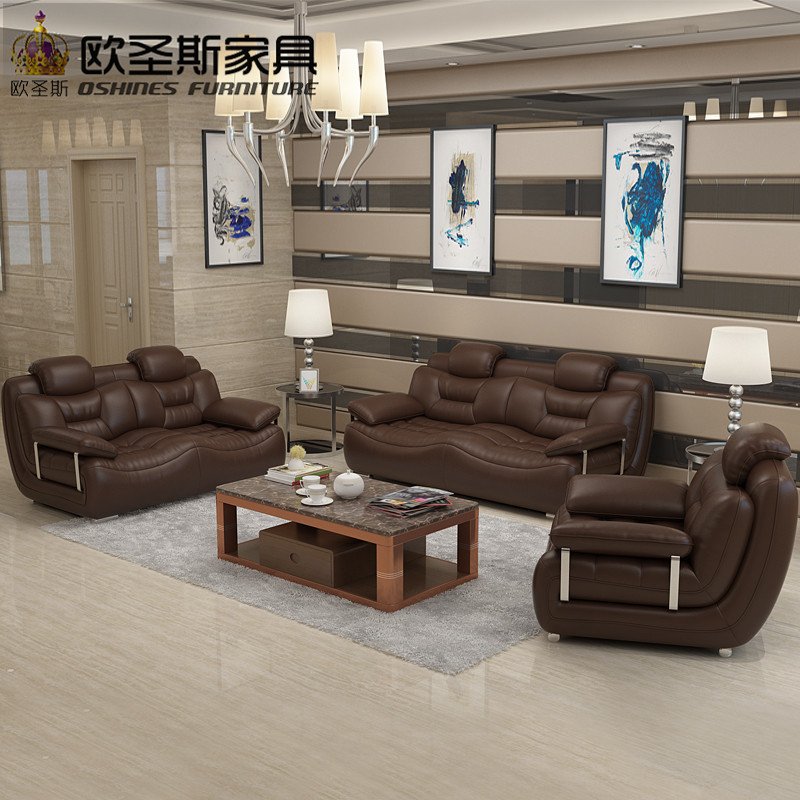 Comfortable Living Room Furniture 2017 New Design Italy Modern Leather sofa soft