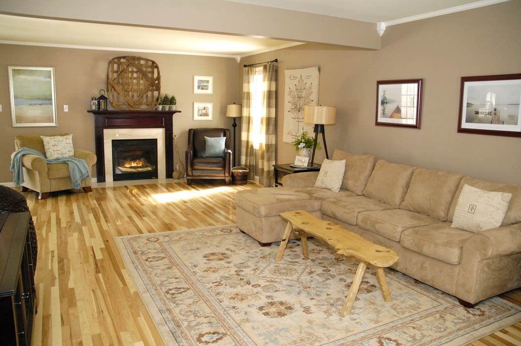 Comfortable Living Room Hickory Floor Hickory Floor Reveal