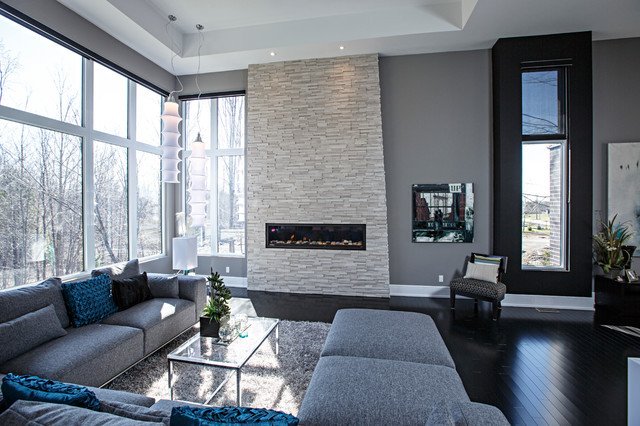 Contemporary Grey Living Room Contemporary Living Room In Grey tones Contemporary