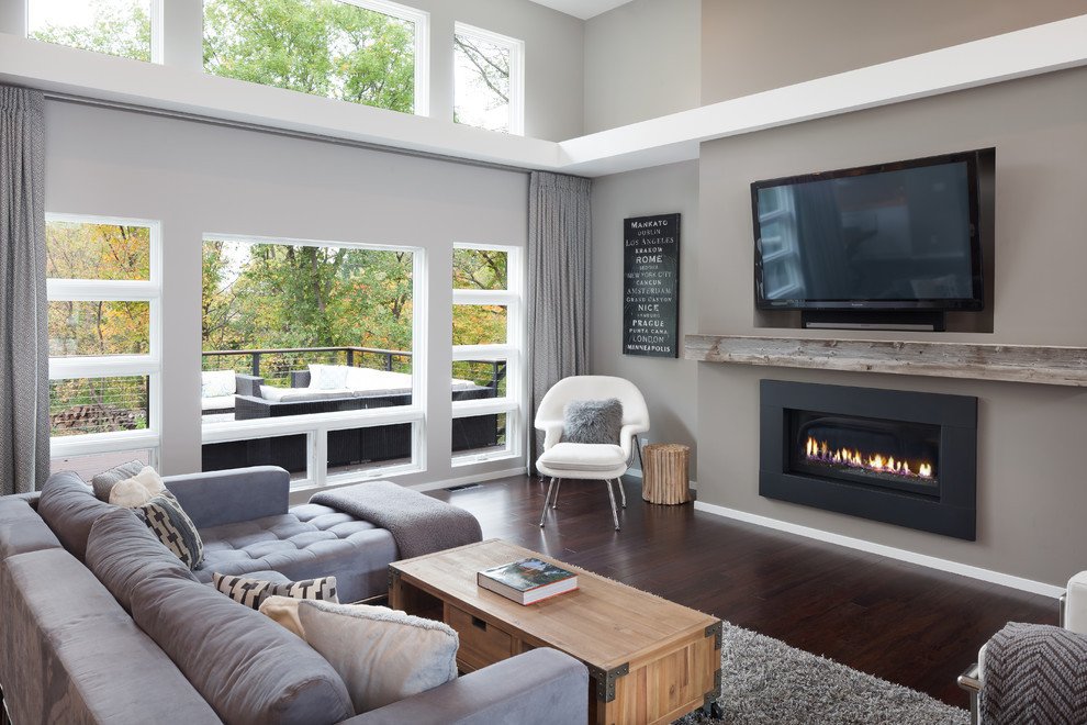 Contemporary Grey Living Room Gorgeous Gray Sectional sofa Mode Minneapolis Contemporary