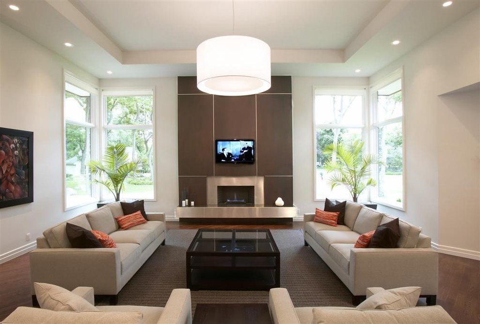 Contemporary Living Room Fireplace Modern Fireplace Designs Landscape Transitional with Auto