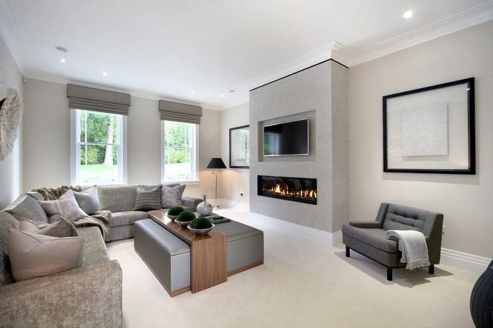 Contemporary Living Room Fireplace Modern Fireplace with Tv Above Living Room Contemporary