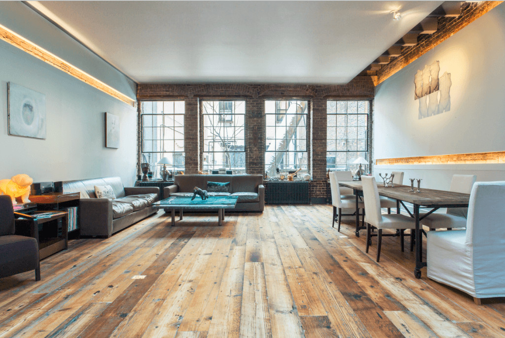 Contemporary Living Room Flooring 15 Reclaimed Wood Flooring Ideas for Every Room