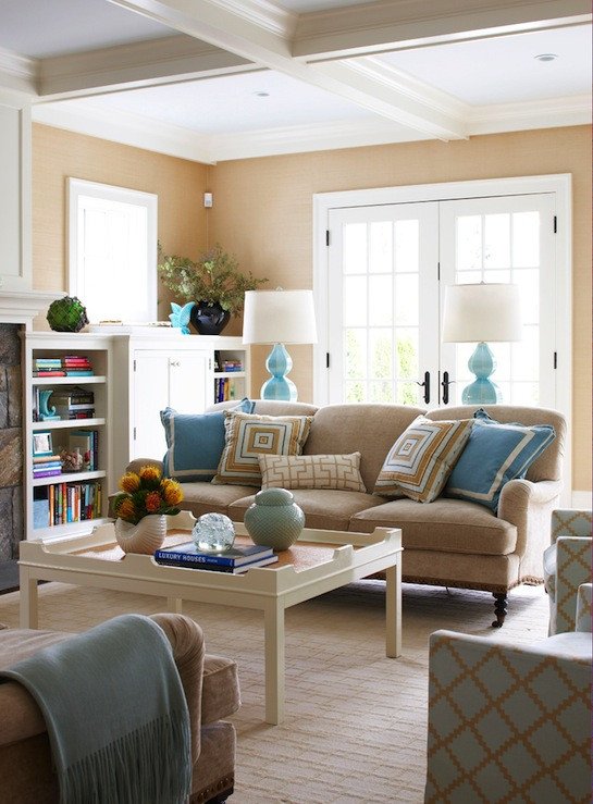 Contemporary Living Room Turquoise Brown and Turquoise Living Room Contemporary Living