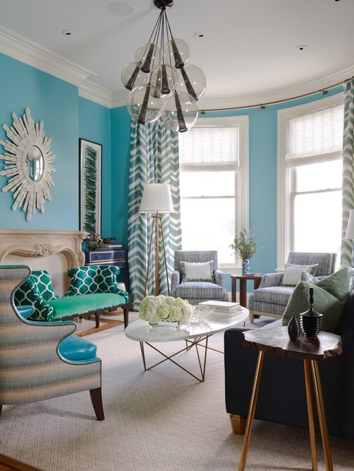 Contemporary Living Room Turquoise Turquoise Living Room Ideas Remodel and Decor