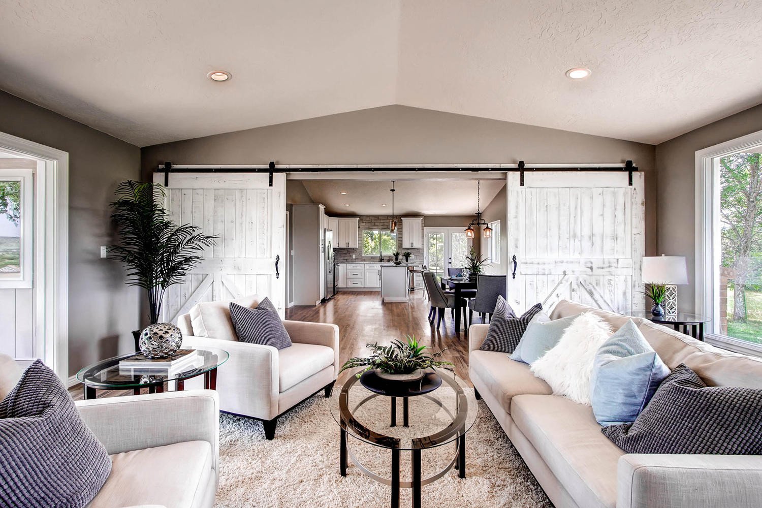 Contemporary Rustic Living Room Home Staging &amp; Interior Design White orchid Interiors