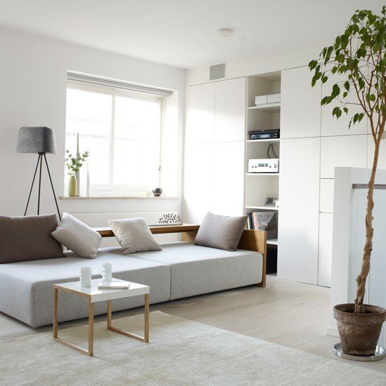 Contemporary White Living Room Home Decor and Design Ideas