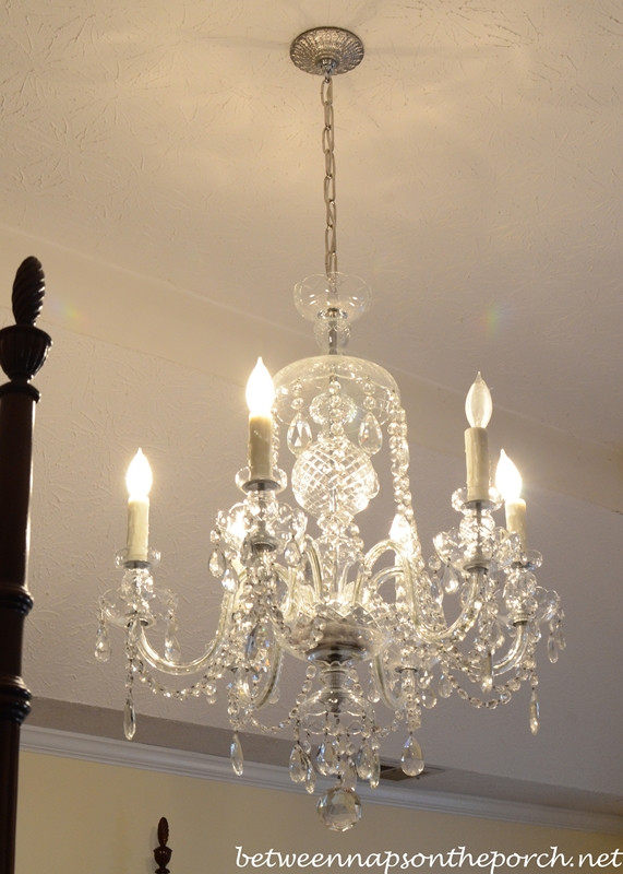 Fake Chandelier for Bedroom Resin Candle Covers and Silk Wrapped Bulbs for the Bedroom