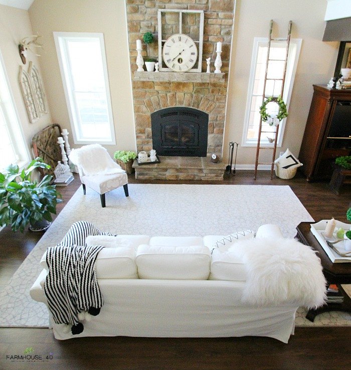 Farmhouse Living Room with Rug E Room 3 Rugs Vote for Your Favorite Farmhouse 40