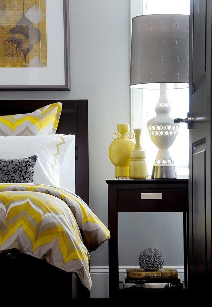 Grey and Yellow Bedroom Decor Cheerful sophistication 25 Elegant Gray and Yellow Bedrooms
