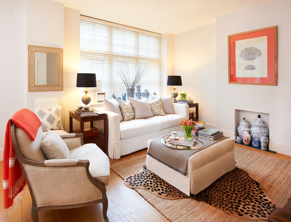 Leopard Decor for Living Room Impressive Leopard Rug In Living Room Transitional with