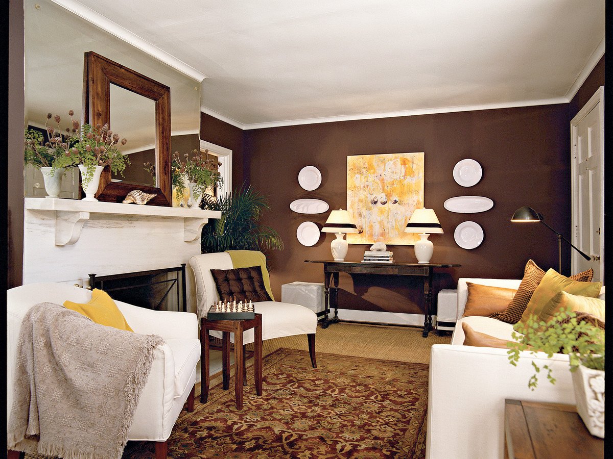 Living Room Art Decor Ideas Chocolate Brown Living Room southern Living