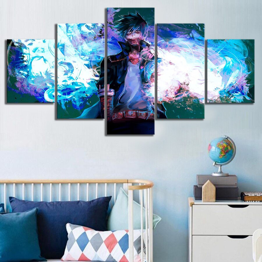 Living Room Wall Decor Pictures 5 Piece My Hero Academia Anime Canvas Printed Wall