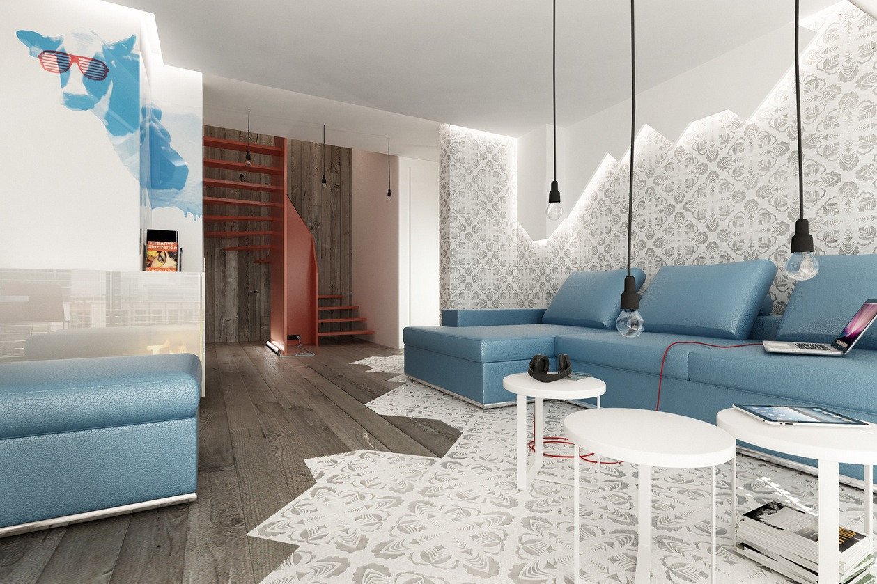 Modern Blue Living Room Decorating Ideas Blue Brown White Modern Living Room