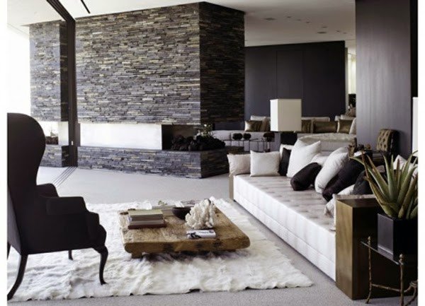 Modern Living Room Wall Decorating Ideas Living Room Design Ideas Natural Stone Wall In the Interior