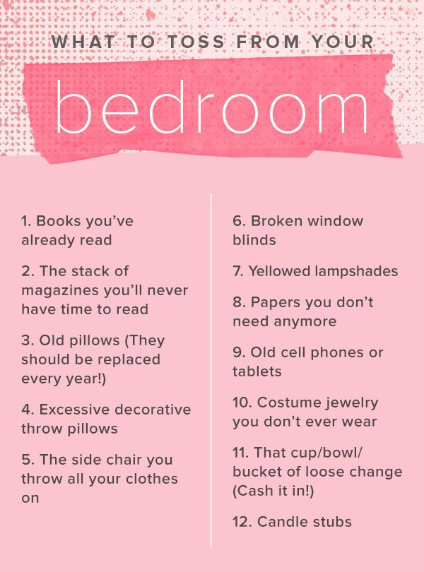 Organization Tips for Bedroom 100 Things to toss From Your Home In the New Year