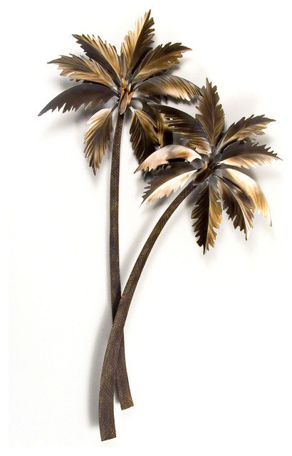 Palm Tree Decor for Bedroom Coastal Home Decor Palasari Palms Double Sst Steel Beach Palm Trees Art