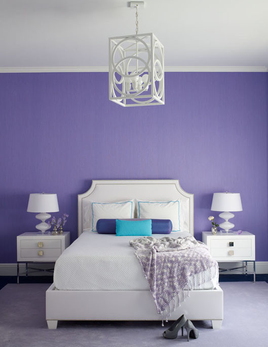 Purple and White Bedroom White and Purple Bedroom Contemporary Bedroom Weitzman