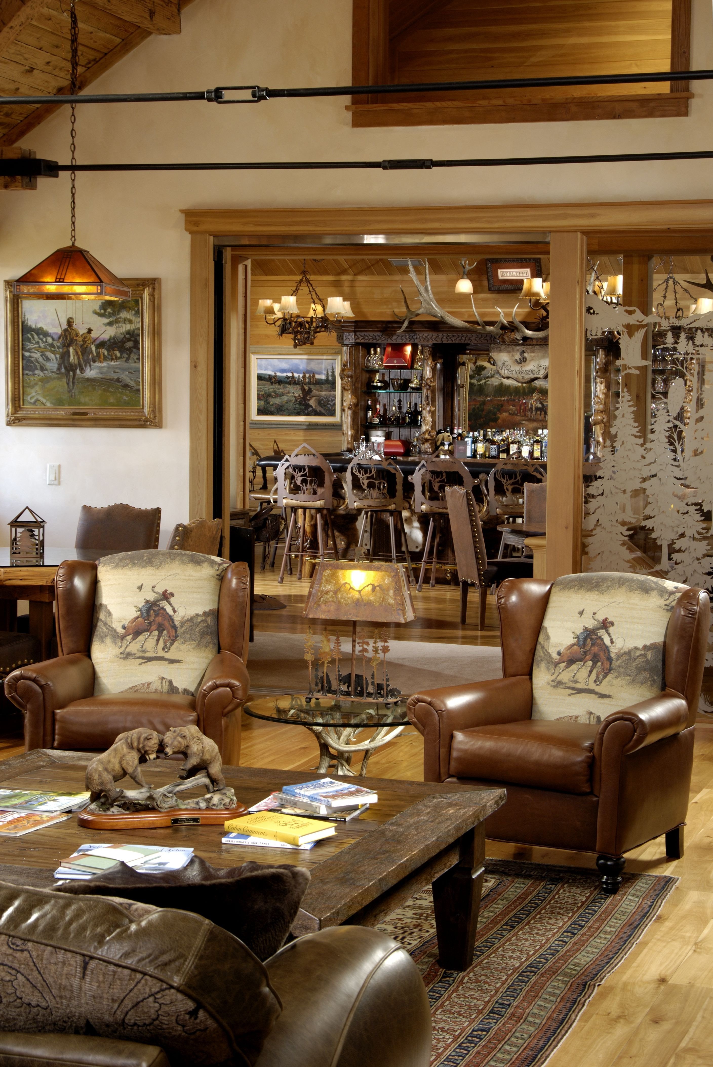 Ranch House Living Room Decorating Ideas Rustic Western Ranch Home Love the Cowboy Chairs and